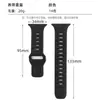 [Oferta Especial] Adecuado para Apple Watch Hebilla Cuadrada Negra Correa de Silicona para Reloj Serie