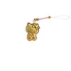 Amuleto de Teléfono de Hello Kitty de la Suerte Llavero Dorado de Hello Kitty Dibujo Animado Colgante para Mochila Regalo de Promoción de Vendedor Ambulante