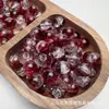 Contas Redondas de Vidro Florais Rachadas com Gelo Transparente, Contas de Vidro, Contas Soltas, Materiais para Miçangas Artesanais DIY, Acessórios para Joias de Pulseira Venda por Atacado