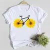 Camiseta de Manga Corta con Estampado de Flores Nuevo 2025 para Mujer, Top Casual de Manga Corta