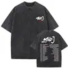 Camiseta Gráfica Lavada Vintage Rapper Milo J La Vida Era Mas Corta para Hombres y Mujeres