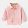 Ropa de manga larga para bebé, camisa de otoño para niño, nueva camiseta de solapa de dinosaurio para niño, camisa informal de otoño para niño