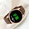 Reloj Electrónico LED Creativo Coreano Nuevo Transfronterizo para Pareja Tierra Reloj Táctil Redondo Transfronterizo de Moda para Hombres y Mujeres