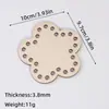 Lascas de Madeira Cortadas a Laser com Furos, Placa de Madeira, Tiras de Tecido, Cesta, Base de Madeira, Base de Madeira Crochê à Mão, Placa de Tecelagem DIY
