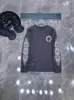 24SS CH Vestido de Otoño del Vaticano Gran Ataque Camiseta de Manga Larga con Slogan de Letra Simple Exclusivo Transfronterizo