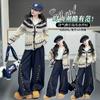 Cárdigan Suéter Retro para Niñas Otoño e Invierno 2025 Nuevo Moda y Estilo para Niños Grandes Suéter de Punto Fair Isle para Niños