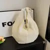 Nova Bolsa de Ombro Tricotada Cor Sólida Estilo Coreano Ins, Bolsa de Mão Vazada, Bolsa Tote de Grande Capacidade, Bolsa Transversal Feminina