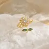 Nuevo Anillo de Descompresión Giratorio de Circonia de Gama Alta de Girasol Traje Accesorios de Bufanda de Seda Accesible al Sol Lujo de Nicho Exquisito