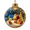 Bola de Cristal 3D Navideña Transfronteriza, Adorno de Escena de Carrusel de Parque de Atracciones, Colgante Decorativo Navideño para Árbol