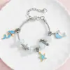 Pulsera de cuentas con agujero grande serie Océano transfronteriza de Amazon Europa y América joyería con colgante de sirena girasol mariposa