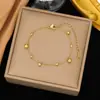 2024 Nuevo Verano Estilo Ins Joyería Colgante de Trébol Diseño de Nicho Cadena de Acero de Titanio de Gama Alta No se Desvanece