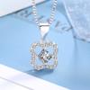 Collar de plata s925 con cuatro hojas de hierba de la suerte para mujer, clásico, combinable, con microincrustaciones de circonita, diseño de fábrica personalizado.