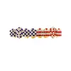Aparelhos Coloridos da Bandeira Americana de Novo Estilo, Cravejados com Diamantes, Acessórios Hip-Hop Rap Unissex, Adereços de Decoração Dental da Moda