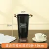 Cubo de Florero Metálico Negro Estilo Americano, Cubo para Flores Frescas para Uso Doméstico, Cubo para Rosas de Floristería, Gypsophila, Lirio, Cultivado en Agua