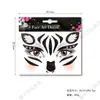 Pegatinas de Maquillaje Bronceadas con Estampado de Leopardo para Halloween de Gama Alta en Amazon Pegatinas de Tatuaje Simulado Pegatinas Faciales Temporales Festivas