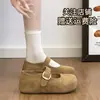 Zapatos Birkenstock gruesos y lindos para mujer, que aumentan la altura y son peculiares, nuevos mocasines Mary Jane de otoño 2026 para combinar con faldas, zapatos bajos de un solo color