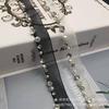 Punto de fábrica hecho a mano con cuentas unilateral Perla cristal diamante cinta encaje código de barras ropa zapatos y sombreros accesorios DIY