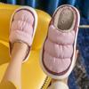 Pantuflas de Algodón para Hombre para Otoño e Invierno, Uso Doméstico en Interiores, Forradas de Felpa para Calidez, Zapatos de Maternidad para Mujer, Tela de Invierno con Felpa y Engrosadas
