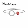 Daisi Ni Joyería Transfronteriza Nueva y Colorida de Moissanita Pulsera Geométrica Delgada de Moda Ajustable Venta al por mayor de fábrica