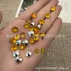 Rhinestones acrílicos de 10 mm de fondo puntiagudo, no porosos, accesorios de rhinestone coloridos para decoración de ropa y fundas de teléfono