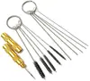Kit de Limpeza para Aerógrafo, Escova de Limpeza para Aerógrafo, Escova de Limpeza, Escova de Ferramenta, Equipamento para Tatuagem, Escova para Bico de Agulha, Limpeza de Aerógrafo