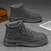 Botas Martin para Hombre de Caña Alta Estilo Británico Retro Primavera Senderismo al Aire Libre Impermeables Antideslizantes Seguridad Laboral Botas de Trabajo