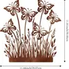 Estacas de Jardim Personalizadas, Decorações de Pátio, Arte em Metal Enferrujado para Paisagismo de Gramado Externo, Ornamentos para Plantas e Flores