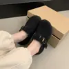 Zapatos de algodón peludo con plataforma para mujer Birkenstocks, zapatos de algodón peludo con suela gruesa para mujer, nuevo estilo de invierno 2026, zapatos de pelo para mujer, zapatos de algodón de lana para exteriores para mujer