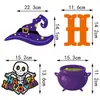 Banderas de Decoración de Bruja para Fiesta de Halloween Transfronteriza, Banderines para Atmósfera de Bar Espeluznante, Decoraciones Colgantes Espirales
