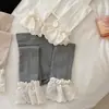 Novas Leggings Versáteis de Algodão com Renda para Meninas, Leggings de Primavera para Meninas com Renda