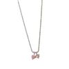 Collar de Lazo Rosa Dulce Estilo Coreano Accesorios para Mujer, Nicho de Lujo Ligero Moda de Alta Gama Versátil Cadena para Clavícula Joyería