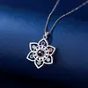 Collar Colgante de Flor Calada Estilo Europeo y Americano Nuevo Shein Amazon Más Vendido Proyección de Foto Lenguaje Memoria Collar para Mujer