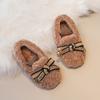 Sapatos Peludos Infantis para Meninas 2026 Outono e Inverno Tendência Fofos de Algodão para Meninas, Mocassins Quentinhos de Pelúcia para Crianças Pequenas