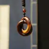 Rayo Natural Mini Gan Kun Yin Yang Dátil Melocotón Siete Estrellas Lagerstroemia indica Prohibido Dorado Uno Collar Tallado Hecho a Mano Puro