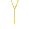Collar Xiyin Dafu Mismo Símbolo de Suerte Colgante para Mujer Tira Dorada Pequeña Rica con Cadena para Clavícula de Regalo sin Color