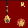 Tang Teng 12 signos del zodiaco gato de la suerte llavero colgante zodíaco dragón mono colgante de bolsa gato de la suerte giratorio al por mayor