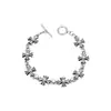 Pulsera de Acero Sólido de Titanio Vintage con Flor de Cruz que No se Desvanece para Hombres, Nueva Pulsera de Lujo Ligero de Moda de Gama Alta para Mujeres