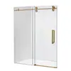 Puerta corredera de vidrio para mampara de baño de hotel lineal personalizada para separación de zonas secas y húmedas, cabinas de ducha para exportación de comercio exterior