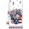 Amazon Explosiones Día de la Independencia Paño de Cocina Impresión de Enano Estrella Decoración Patriótica Raya Estrella Corazón Paño de Cocina