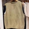 Chaleco Corto de Punto con Cuello Redondo para Mujer/Chaleco Jersey Top Cálido Nuevo Otoño e Invierno 2024 SY472094