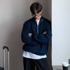 Suéter Masculino com Meio Zíper Novo para Outono e Inverno Duffy Bonito Fashionável Bonito Suéter com Gola Alta Meio Zíper Suéter de Gola Meia Alta