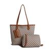 Bolsa de Mano de Cuadros Estilo Coreano al por Mayor para Mujer 2025 Otoño Nuevo Bolso de Hombro de Gran Capacidad Juego de Tres Piezas Multifuncional