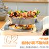 Caja de Papel de Lata Especial para Barbacoa Hogareña Comercial Rectangular Bandeja de Papel de Lata Caja de Empaque de Papel de Aluminio Tazón Desechable de Papel de Aluminio