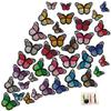 Calcomanías de tela bordadas a máquina, calcomanías de tela bordadas de mariposa de dibujos animados coloridas, accesorios para ropa, parches adhesivos en stock, bordado de parches al por mayor