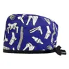 Gorro Quirúrgico Estampado de Algodón Ajustable Bolsa para Cabello Largo de Mujer Gorro Dentista Clínica Dental Gorro Esmerilado Comercio Exterior para Hombres