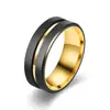 Aço Inoxidável Europeu e Americano Transfronteiriço Dominador Combinação Elegante Moda Anel de Casal Joias Atacado 8mm Combinação Brilhante