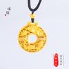 Tienda de oro mismo estilo estilo antiguo oro arena año por año más hueco rico koi hebilla de seguridad colgante accesorios diy collar