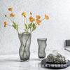 Vaso de vidro transparente em formato de gota d'água, irregular, flexível, com impressão nórdica, decoração criativa para arranjo de flores na sala de estar, design dinamarquês
