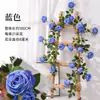 Montaña de Nieve Simulada Flor de Rosa Enredadera Flores Falsas Cubierta Decorativa para Envolver Tubo de Aire Acondicionado Flores de Enredadera para Arco de Boda Paisajismo