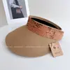 Gorra Visera Estilo Chino con Salpicaduras de Tinta de Copo de Nieve para Mujer, Sombrero de Sol de Verano, Sombrero de Paja Casual para Viajar, Sombrero de Sol
